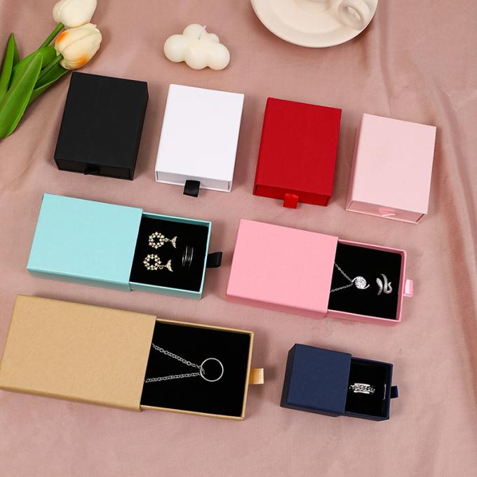 कस्टम लोगो कार्डबोर्ड दराज आभूषण पैकेजिंग बॉक्स हार झुमके कंगन अंगूठी आभूषण बॉक्स के लिए 5